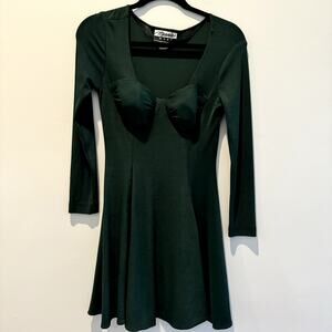Marnie West Vintage 90s Emerald Green Whimsigoth Dress